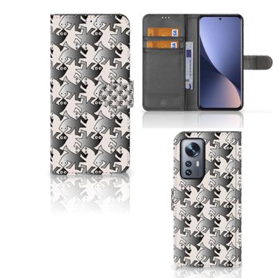 Xiaomi 12 Pro | Telefoonhoesje | Met pasjeshouder | Salamander Grey