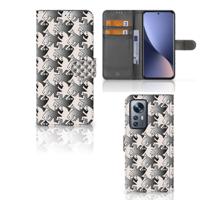 Xiaomi 12 Pro | Telefoonhoesje | Met pasjeshouder | Salamander Grey