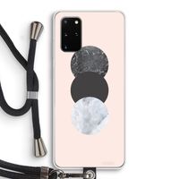 Marmeren cirkels: Samsung Galaxy S20 Plus Transparant Hoesje met koord
