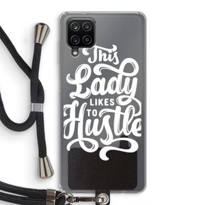 Hustle Lady: Samsung Galaxy A12 Transparant Hoesje met koord