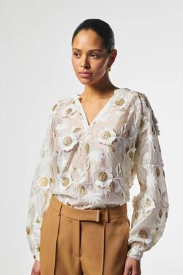 Aaiko Top Alanza | Wit/Goud