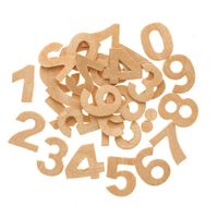 30x Houten cijfers/getallen 2,5 cm hobby/knutselmateriaal   -