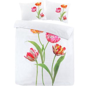 Papillon Tulips Dekbedovertrek Wit-Lits-jumeaux (240 x 200/220 cm)