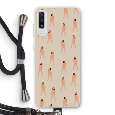You're so golden: Samsung Galaxy A70 Transparant Hoesje met koord