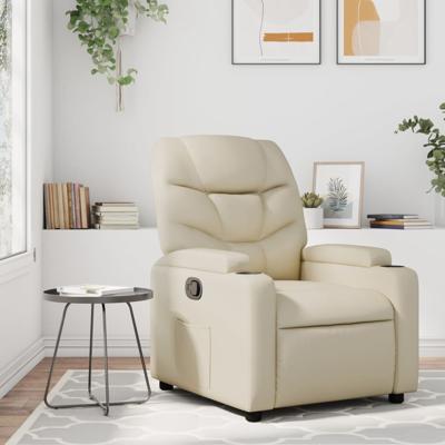 Relaxfauteuil Crème Kunstleer