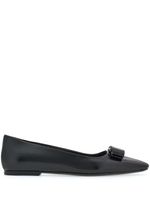 Ferragamo ballerines à nœud Vara - Noir