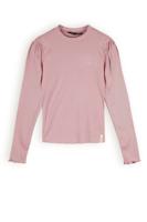 NoBell Meisjes cropped top LS fijne rib - Krop - Vintage roze NoBell Meisjes cropped top LS fijne rib - Krop - Vintage roze