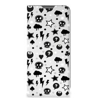 Mobiel BookCase OPPO A77 5G | A57 5G Silver Punk - thumbnail