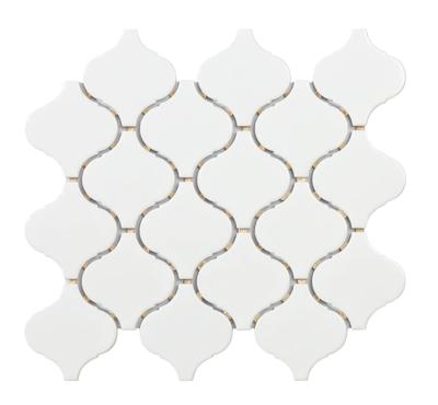 Mozaïek tegels Vlam Wit Glans 28x24,6 - Arabesk Wand en vloer Geglazuurde porseleinen steengoed