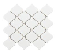 Mozaïek tegels Vlam Wit Glans 28x24,6 - Arabesk Wand en vloer Geglazuurde porseleinen steengoed