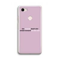 uw waarde daalt niet: Google Pixel 3 Transparant Hoesje