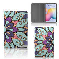 Samsung Galaxy Tab S6 Lite | S6 Lite (2022) Tablet Cover Purple Flower - thumbnail