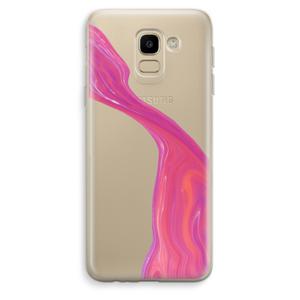 Paarse stroom: Samsung Galaxy J6 (2018) Transparant Hoesje