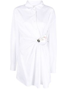 Christopher Esber robe-chemise Folia à ornements - Blanc