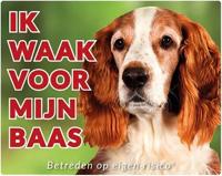 Welsh Springer Spaniel Waakbord - Ik waak voor mijn Baas