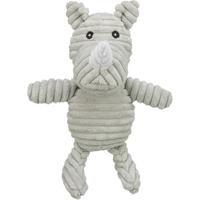 TRIXIE NEUSHOORN RIBSTOF PLUCHE GRIJS