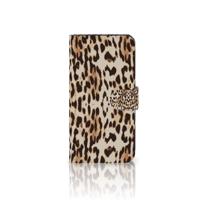 Google Pixel 8A | Telefoonhoesje | Met pasjeshouder | Leopard