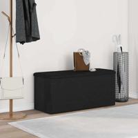 Opslagbank 100x40x45 cm bewerkt hout zwart eikenkleurig
