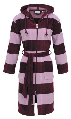 Carl Ross Carl Ross Dames Badjas met capuchon 606410 burgundy/rose quartz 40/42