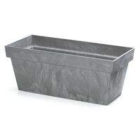 1x Kunststof betonlook plantenbak/bloembak lichtgrijs 40 cm - Plantenbakken - thumbnail