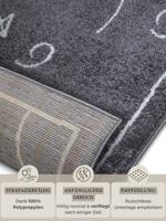 Hanse Home - Adventures children&apos;s carpet Gameplan Dark Grey - 160x235 cm