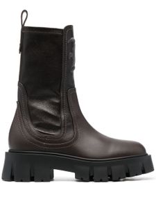 Ermanno Scervino bottes brodées à semelle épaisse - Marron