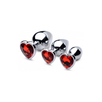 XR Brands Red Heart - Butt Plug Set