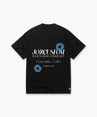 Jorcustom Flowers Loose Fit T-Shirt Heren Zwart - Maat S - Kleur: Zwart | Soccerfanshop