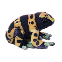 Knuffeldier Kikker - gifkikker leucomelas - premium kwaliteit knuffels - geel - 24 cm