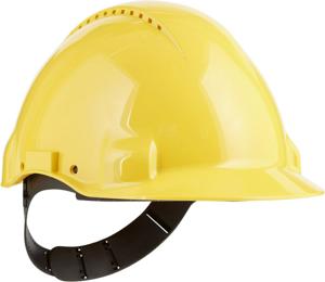 Gele 3M veiligheidshelm met pinverstelling G3000CUVYPRO1