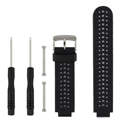Twee-kleur silicone sport polsband voor Garmin Forerunner 230/235/620/630/735XT (zwart wit)