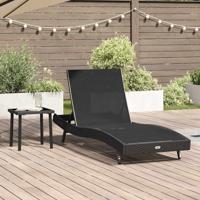Ligstoel met kussen -persoon 2 pcs Zwart 40 x 40 x 40.5 cm Poly riet