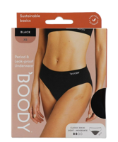 Boody Menstruatieondergoed Bikinislip Zwart Licht / Normaal Maat XS