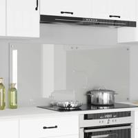 VidaXL Keuken achterwand 2 pcs doorzichtig 70 x 60 cm gehard glas