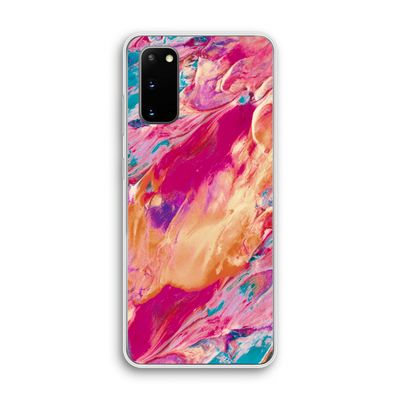 Pastel Echoes: Samsung Galaxy S20 Transparant Hoesje