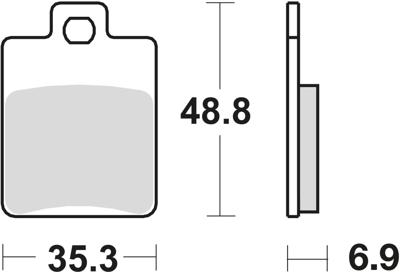 TRW Brake pad mcb 695 organic standard