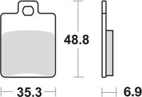 TRW Brake pad mcb 695 organic standard