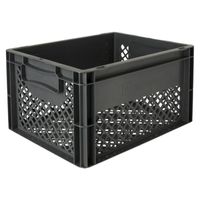 Kunststof Fietskrat Medium 25 liter Antraciet Recyclaat
