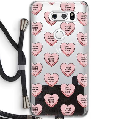 Chicks before dicks: LG V30 Transparant Hoesje met koord