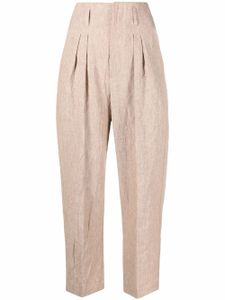 Brunello Cucinelli pantalon court en lin - Tons neutres