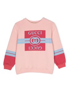 Gucci Kids sweat crop à logo G - Rose