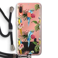 Kleurrijke papegaaien: Samsung Galaxy A20e Transparant Hoesje met koord Kleurrijke papegaaien: Samsung Galaxy A20e Transparant Hoesje met koord