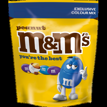 M&M&apos;s Blue Mix Chocolade en Pinda in Suikerlaagje 150g bij Jumbo