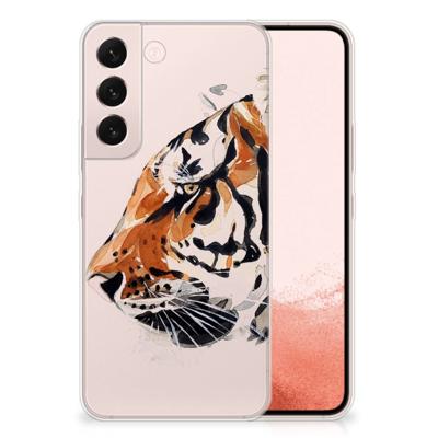 Smartphone hoesje Samsung Galaxy S22 Watercolor Tiger