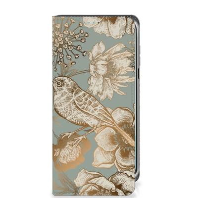 Smart Cover voor Samsung Galaxy A16 5G/4G Vintage Bird Flowers