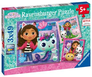 Ravensburger puzzel 3x49 stukjes Gabby&apos;s dollhouse