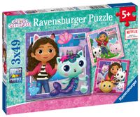 Ravensburger puzzel 3x49 stukjes Gabby&apos;s dollhouse - thumbnail