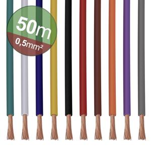 Quadrios 22CW004 Assortiment draden 1 x 0.5 mm² Wit, Blauw, Bruin, Oranje, Groen, Geel, Grijs, Violet, Zwart, Rood 1 set(s)