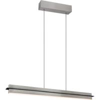 LED Hanglamp - Trion Semih - 22W - Aanpasbare Kleur - Aanraakschakelaar - Rechthoek - Mat Nikkel - Metaal