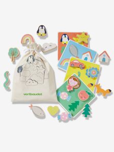 Houten aanraak- en herkenningsspel meerkleurig